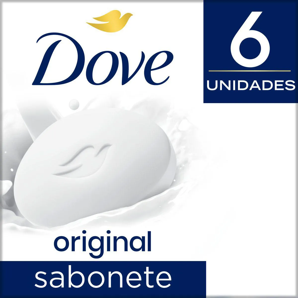 Kit Sabonete Dove Original em Barra 90g 6 unidades