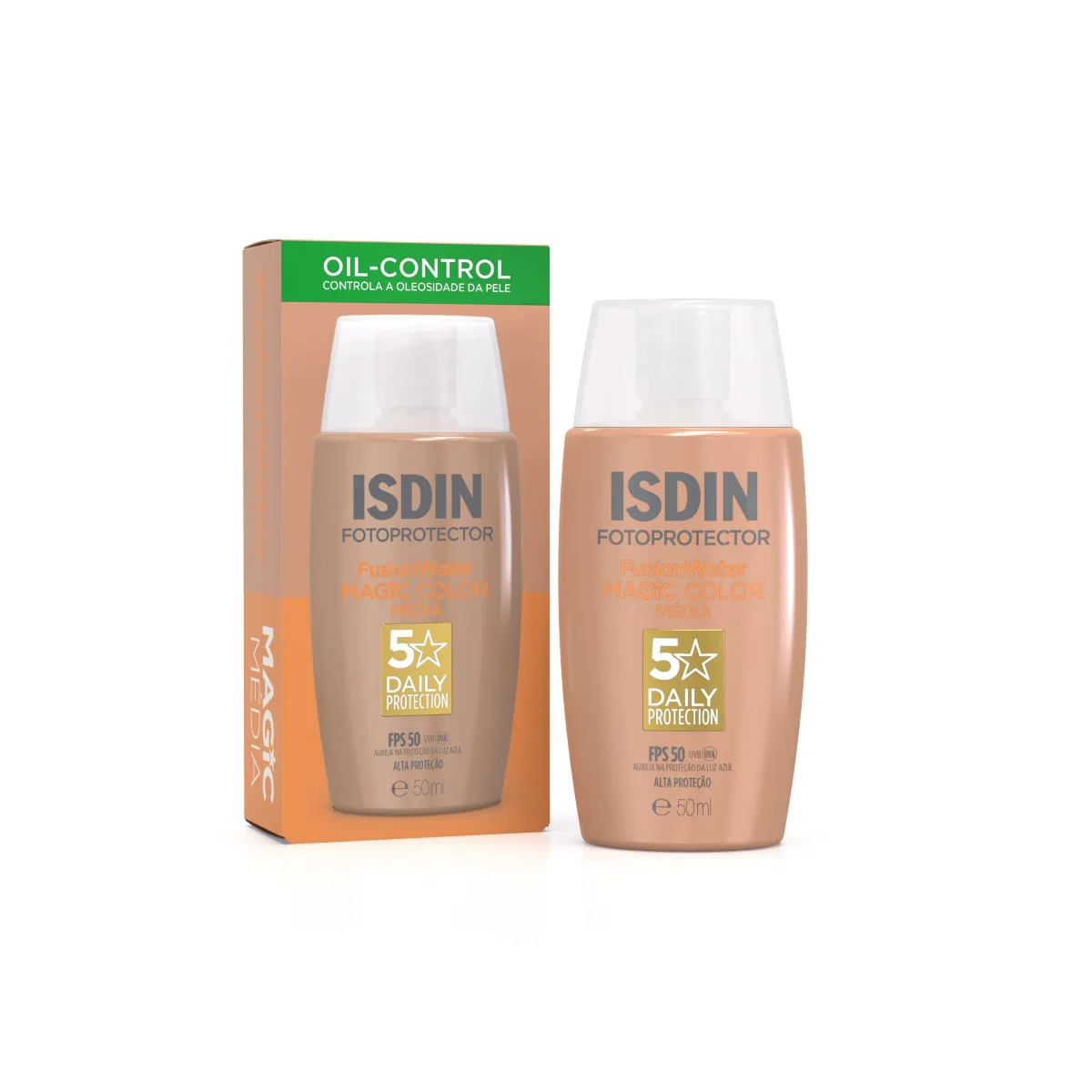 Protetor Solar Facial ISDIN Fusion Water Color FPS 50