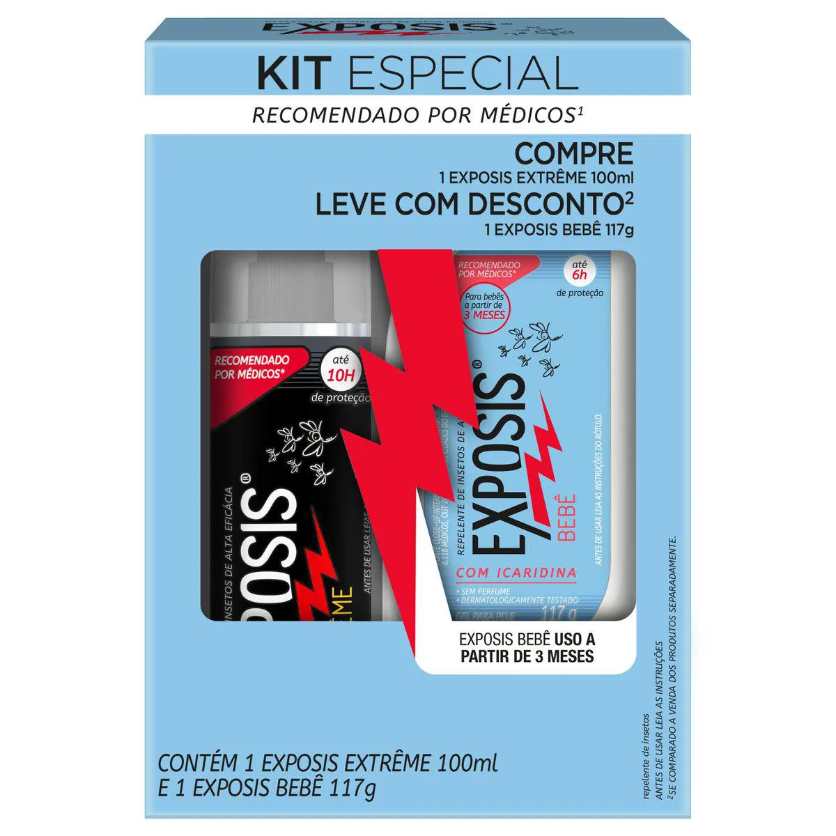 Kit Repelente Exposis Extrême + Exposis Bebê Gel