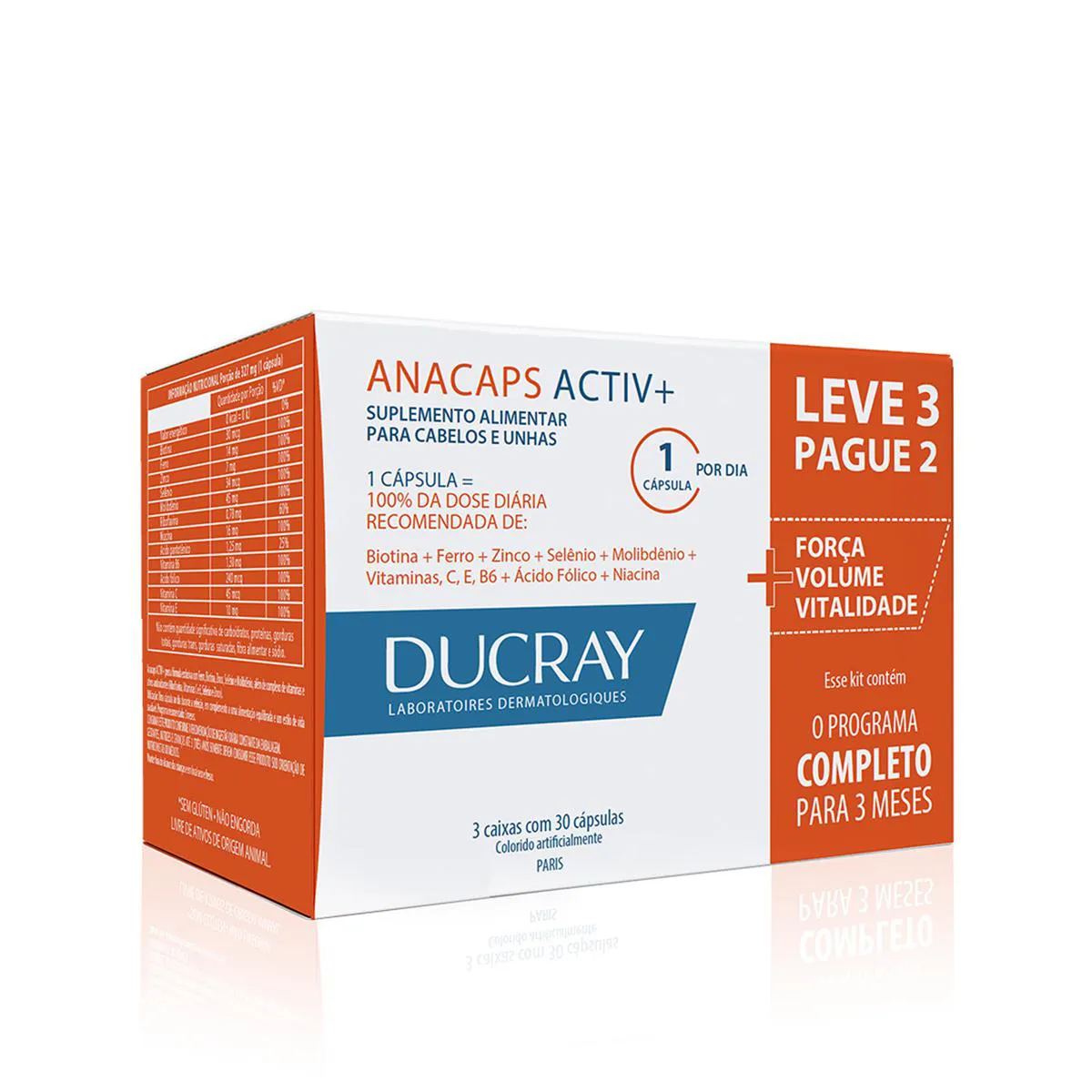 Polivitamínico Activ+ Cabelos e Unhas